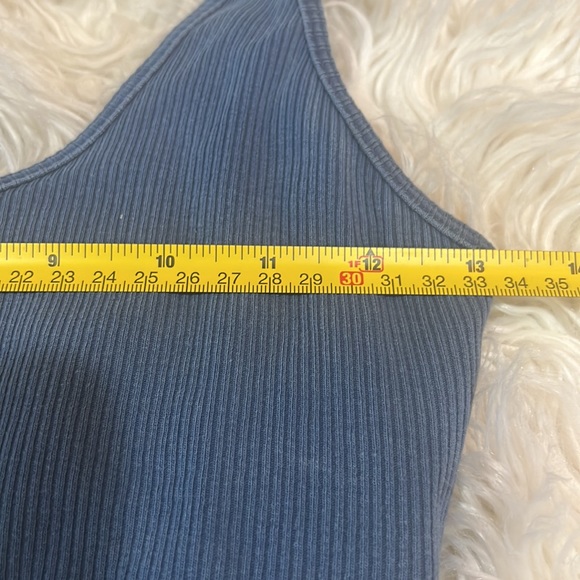 Washed blue Free People Movement ribbed workout top - Picture 3 of 8